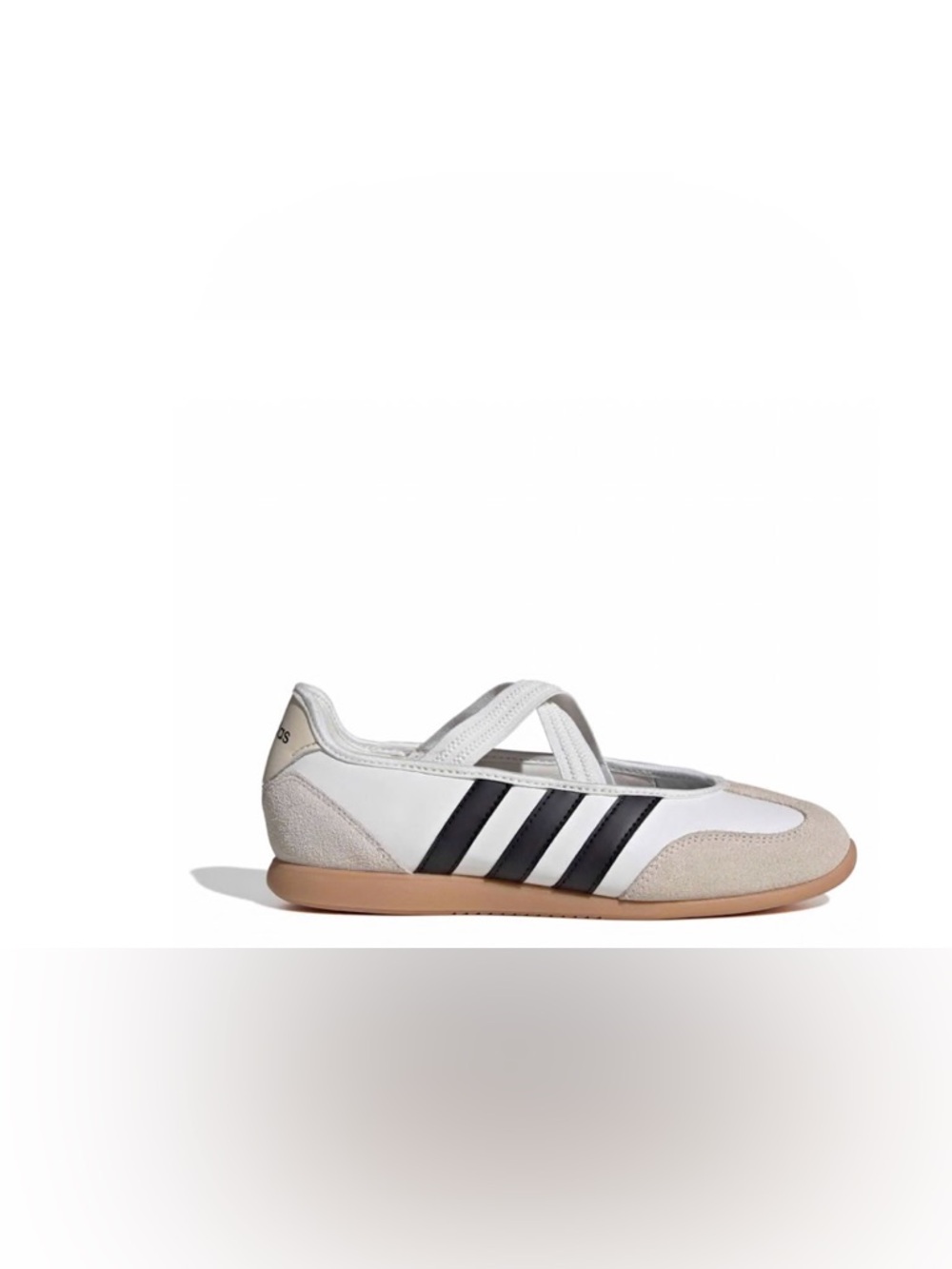 adidas barreda mary Jane White and Black Ballet-Inspired Cross-Strap Sneaker - Picture 5 of 6